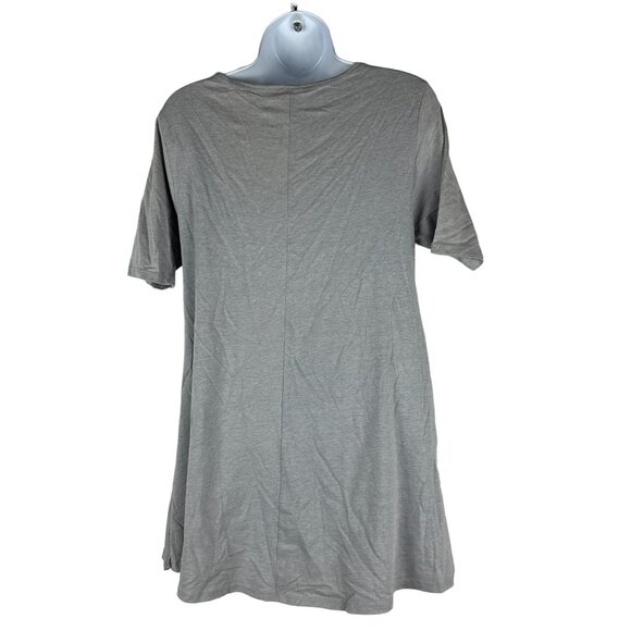 LuLaRoe Heather Gray Short Sleeve A-Line Tunic Dress XXS Polyester & Spandex Ble - Picture 2 of 4